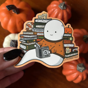 Reading Ghostie Sticker