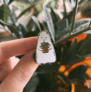 Plant Ghost Enamel Lapel Pin