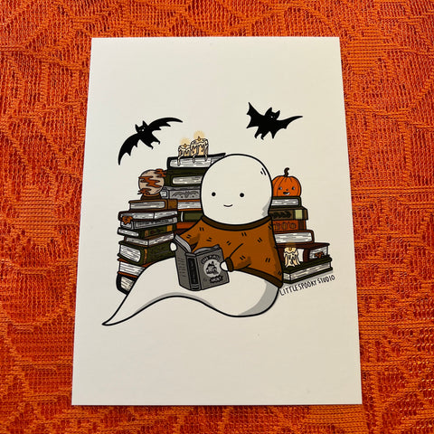 Reading Ghostie Art Print