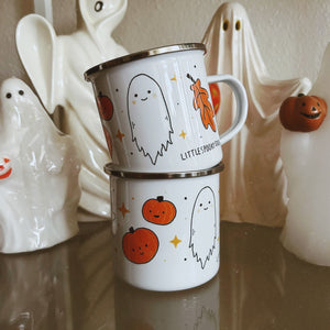 Happy Ghost Enamel Mug