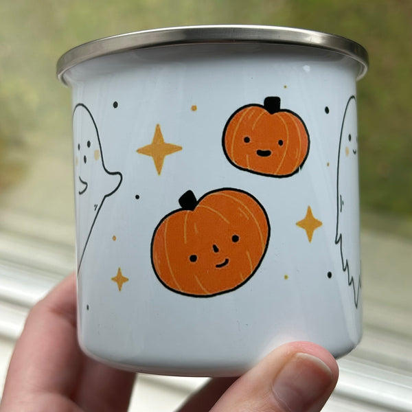 Happy Ghost Enamel Mug