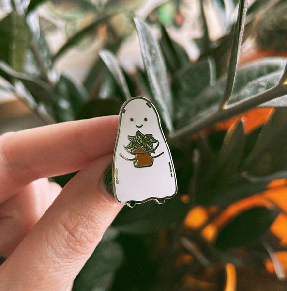 Plant Ghost Enamel Lapel Pin