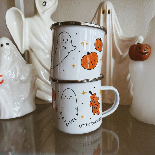 Happy Ghost Enamel Mug