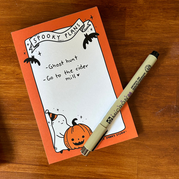 Spooky Plans Notepad