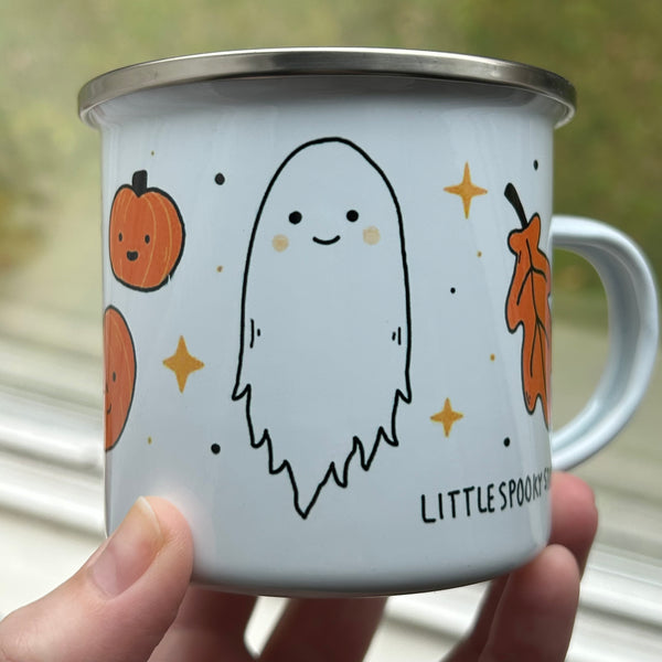 Happy Ghost Enamel Mug