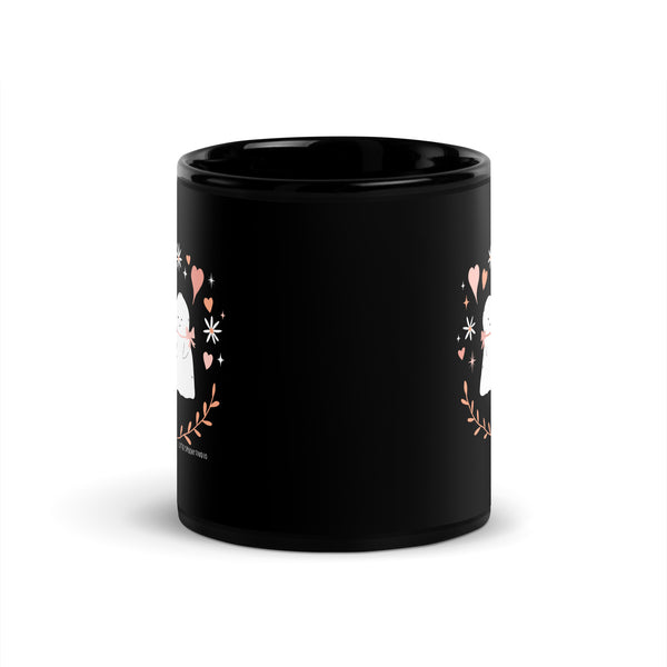 Ghostie Soulmates Black Glossy Mug