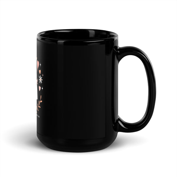 Ghostie Soulmates Black Glossy Mug