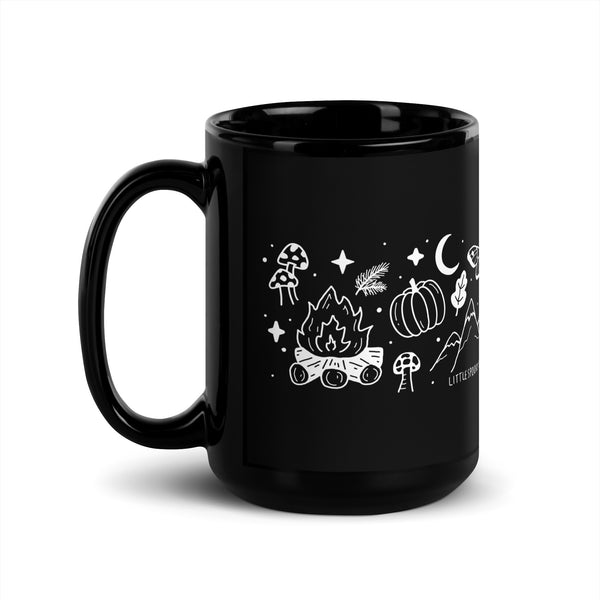 Nature Black Glossy Mug