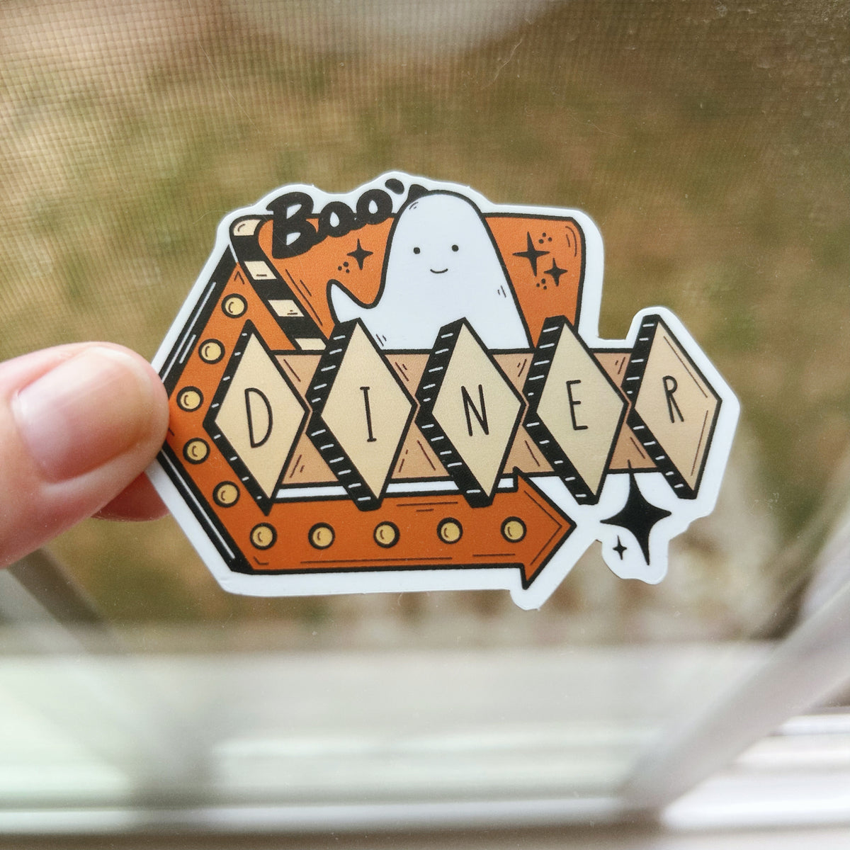 Boo’s Diner Sticker – Little Spooky Studio