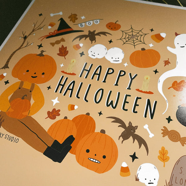 Happy Halloween 8x8 Print