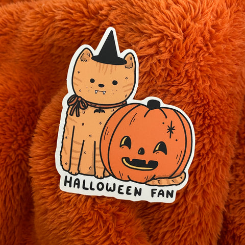 Rudi Cat Halloween Fan Sticker