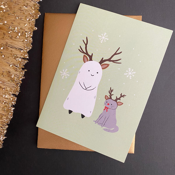 Reindeer Holiday Greeting Card