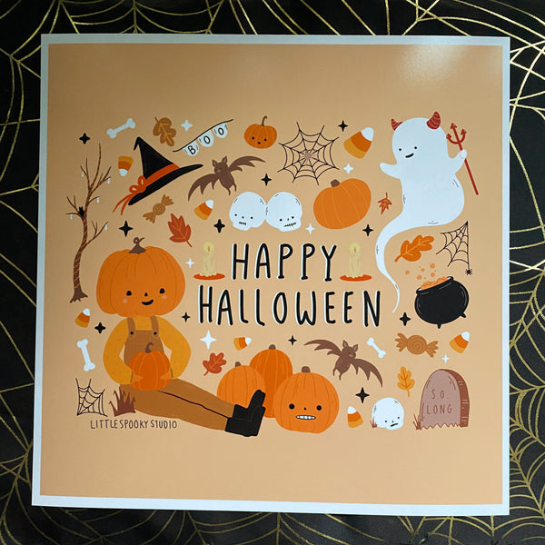 Happy Halloween 8x8 Print